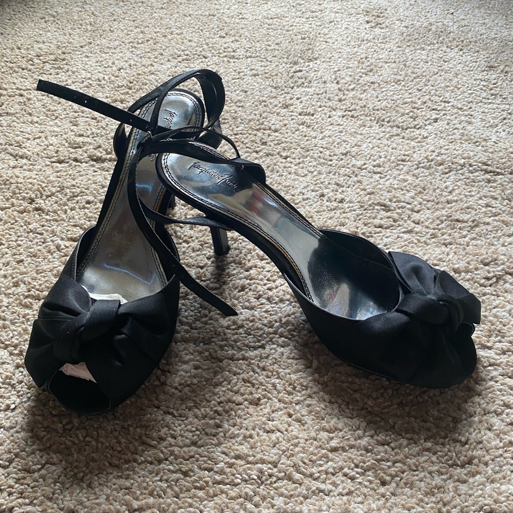 Black homecoming/prom/formal mini heel